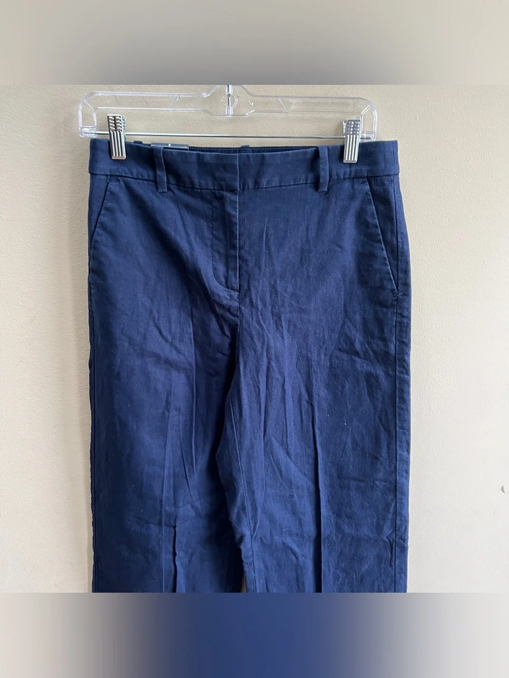 NWT J Crew Remy Navy Linen Blend Pants Sz 2